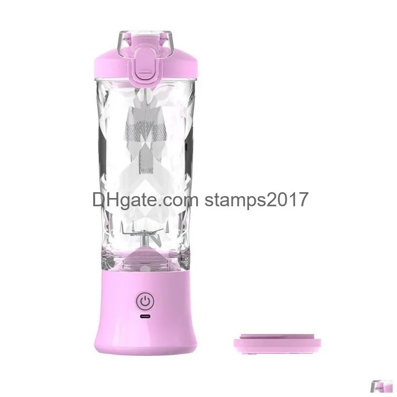waterproof portable travel blender 600ml smoothie maker with spout portable blender usb rechargeable protein blender