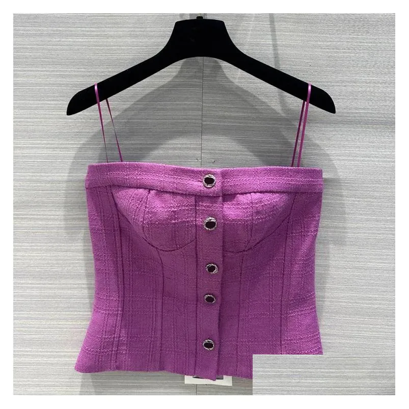 1016 2023 autumn womens sweater long sleeve crew neck purple fashion striped clothes tao