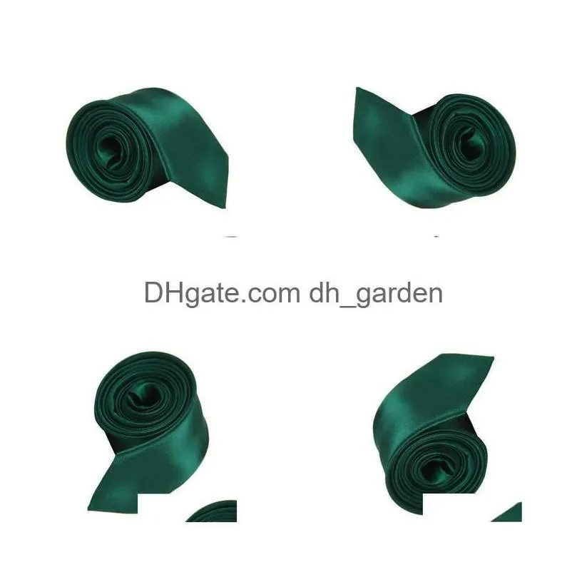 Neck Ties Emerald Green Wedding Banquet Slim Classic New Mens Narrow Skinny Ties Solid Color Necktie Drop Delivery Fashion Ac Dhgarden