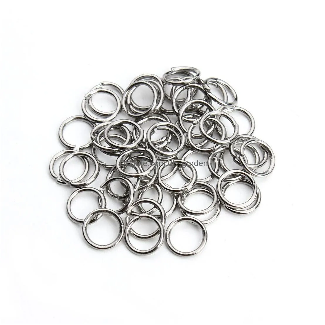 High quality Stainless Steel Open Closed Connecting Ring Charm for Diy Bracelet Keychain Simple Round Ring Diy Jewelry Making