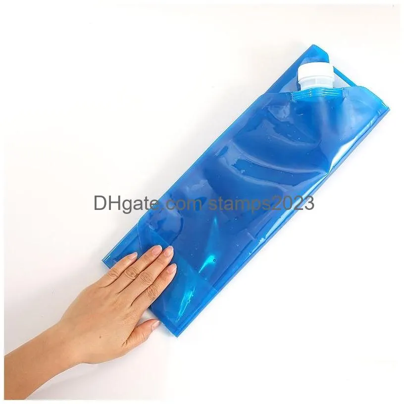 wholesale 5l/10l folding water bottle large capacity outdoor camping climbing cycling portable water bag kettle hiking picnic bbq