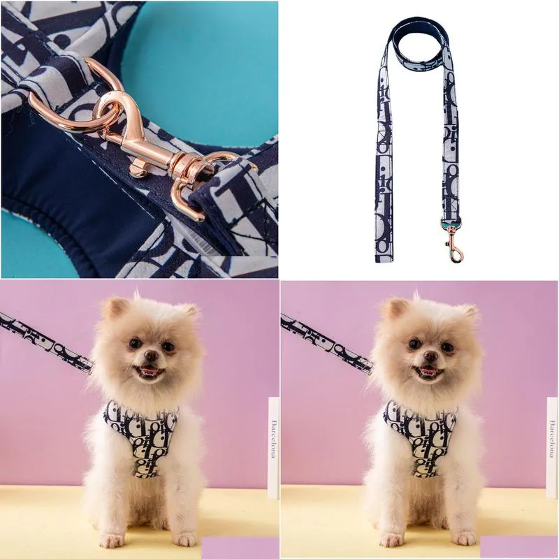 fashionable dog chest and back set small and medium sized dog pet strap dog leash pet supplies