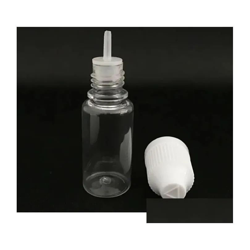 Packing Bottles Wholesale Pet Needle Bottle 5Ml Plastic Dropper Clear 5 Ml E Liquid For E-Juice 13 Colors Drop Delivery Office School Dhnsf