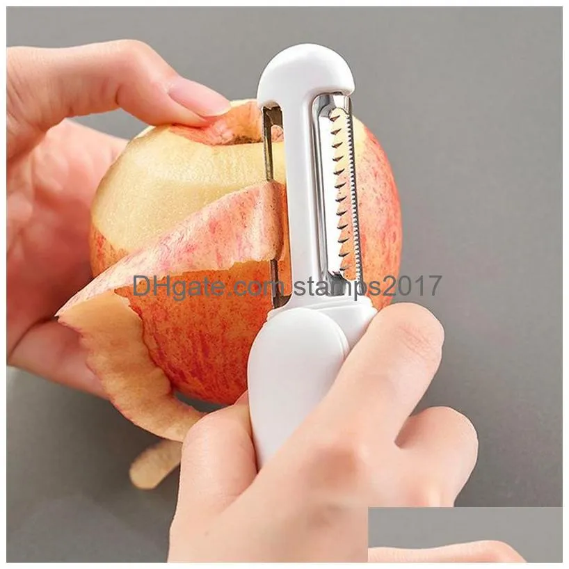 3 in 1 peeler multi-function rotary stainless steel blade peeling knife household vegetable fruit peeler potato grater kitchen gadgets