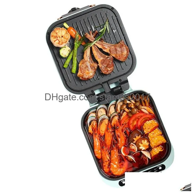 household electric bbq grill baking pan multifunctional pancake deepen double-sided heating frying pancake pan kitchen appliance