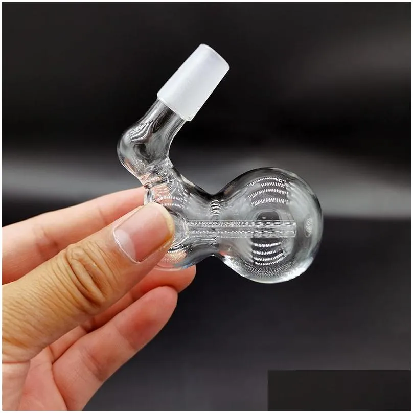 Smoking Pipes Glass Ash Catcher Bowl For Tornado Hookahs Bong Dab Rigs 14Mm 18Mm Two Joint Size Gourd Shape Percolator Downstem With F Dhs6J