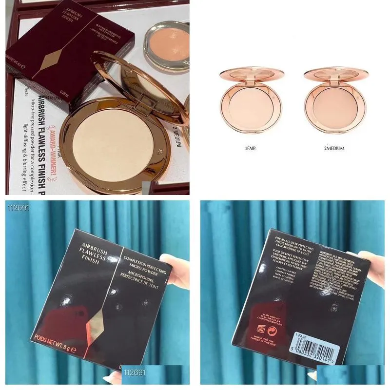 top quality brand complexion perfecting micro powder airbrush flawless finish 8g fair & medium 2 color face makeup