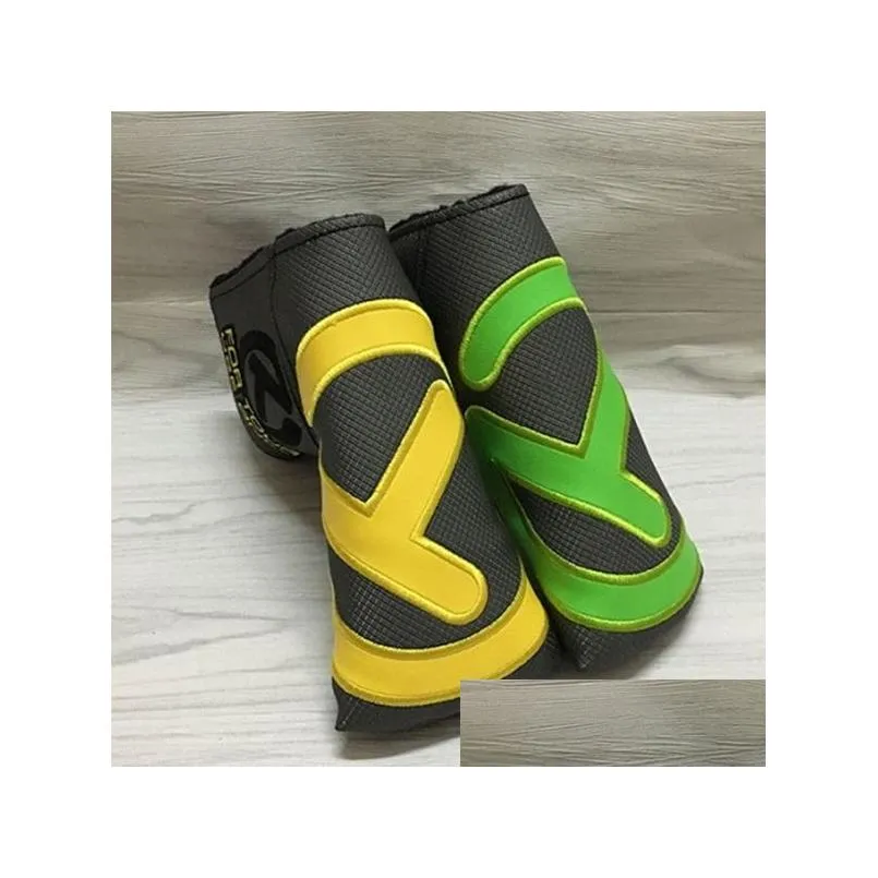 high quality t embroidery golf putter cover pu leather golf blade putter head cover 8 colors5875765