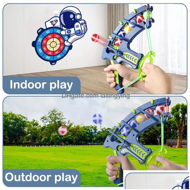 slings sticky ball dart board montessori educational game for children target sticky ball throw bow toy outdoor party toys