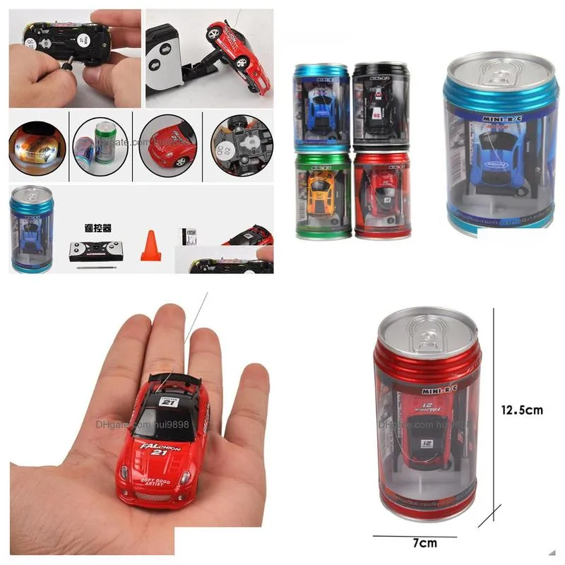 coke can mini rc radio remote control micro vehicle boy racing car toy birthday gift5829814