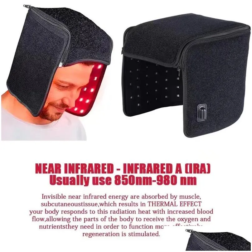 red light therapy helmet hair growth hat infrared device for hair loss treatment3332635