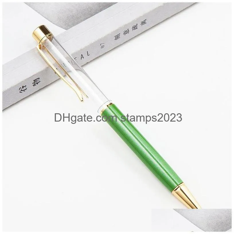 wholesale diy empty stick pens 2-in-1 slim crystal diamond ballpoint pens glitter stylus touch pen