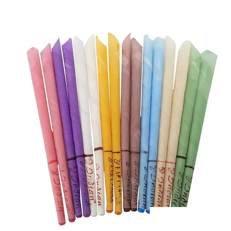 Candles Quality Indian Therapy Ear Candle Natural Aromatherapy Bee Wax Auricar 8 Colors Coning Brain Care Drop Delivery Home Garden Ho Dhtyq