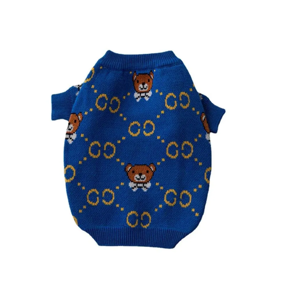 bears fashion fashion brand pet sweater corgi schnauzer dog clothing autumn and winter thickened pet clothing