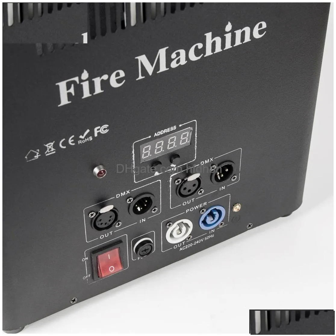 sfx triple way flame projector stage lighting dmx fire machine outdoor dj 5 channels high quality valve lcd display