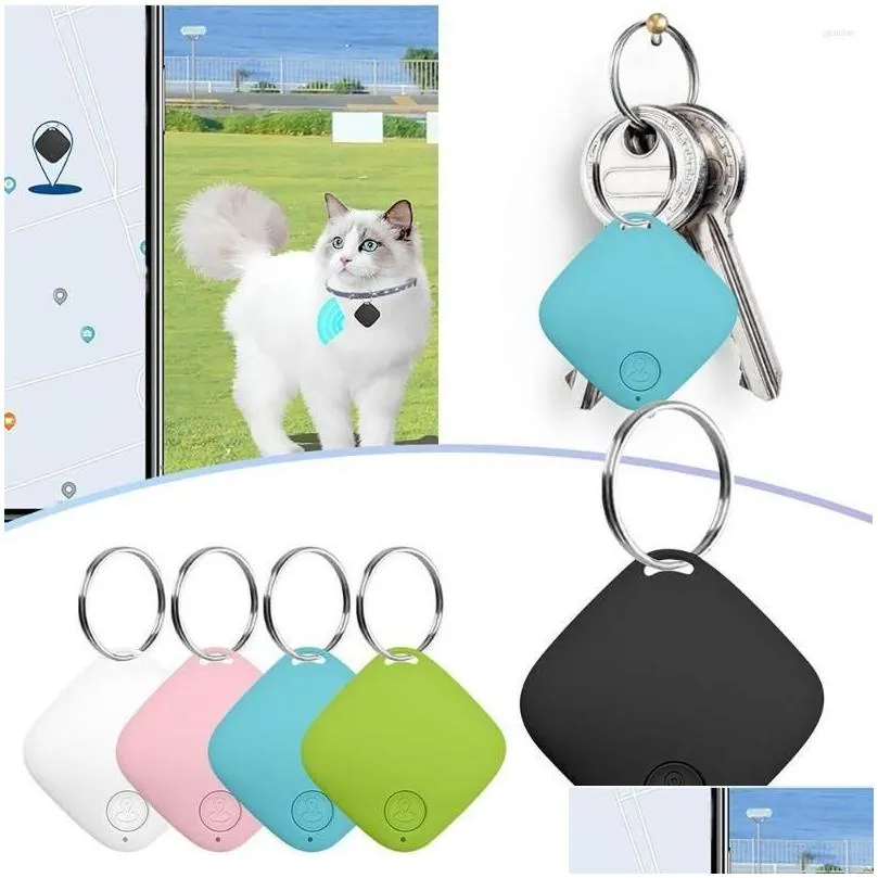 Keychains Lanyards 1Pc Mini Tracking Device Tag Key Child Finder Pet Tracker Location Bt Smart Vehicle Anti-Lost Gps Keychain Drop