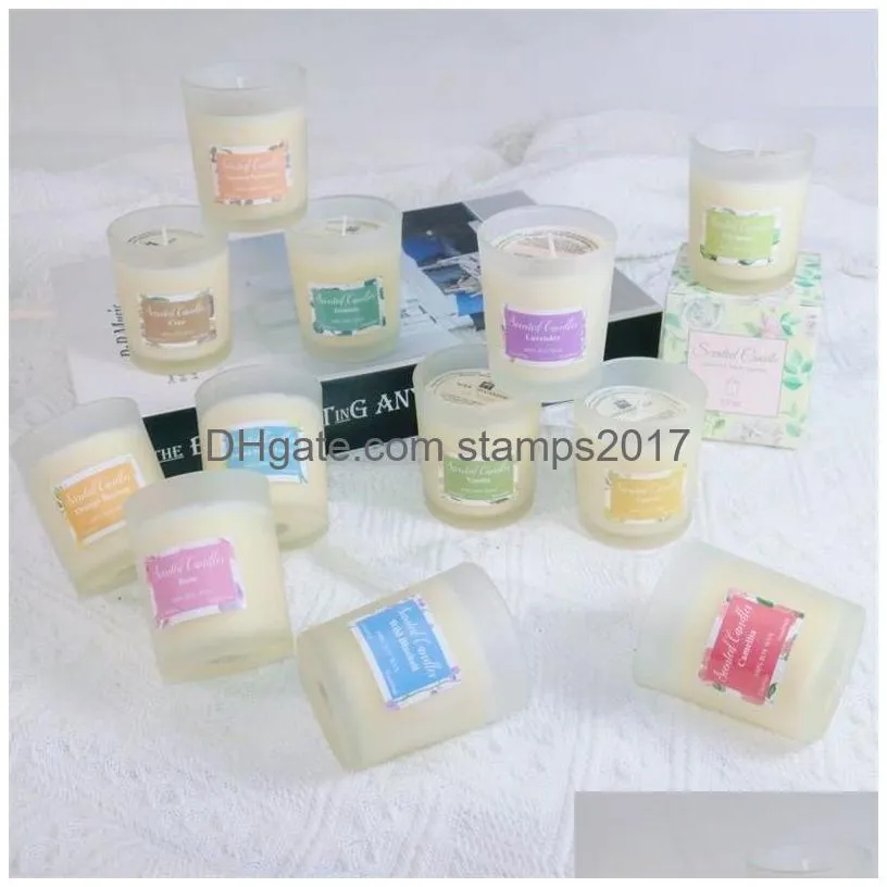 home smokeless handmade scented candles glass natural  oil soy wax aromatherapy candle romantic proposal fragrant candle