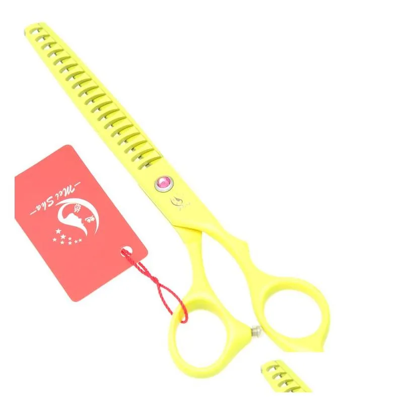 7 0inch meisha stainless steel thinning scissors pet scissors jp440c professional pet grooming scissors puppy trimmer tool hb0031220w