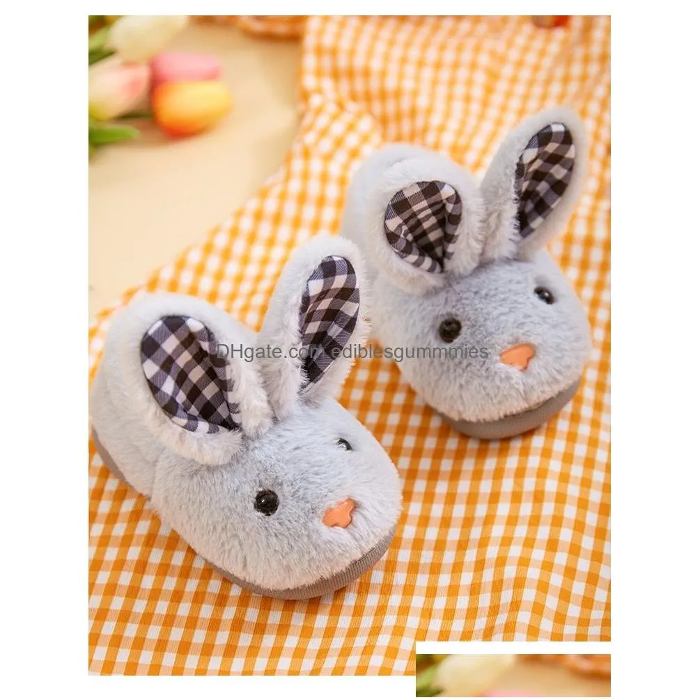 toddler slipper girl boy house slipper kids bunny winter sliper cute non-slip warm kids slipper bunny easter gift