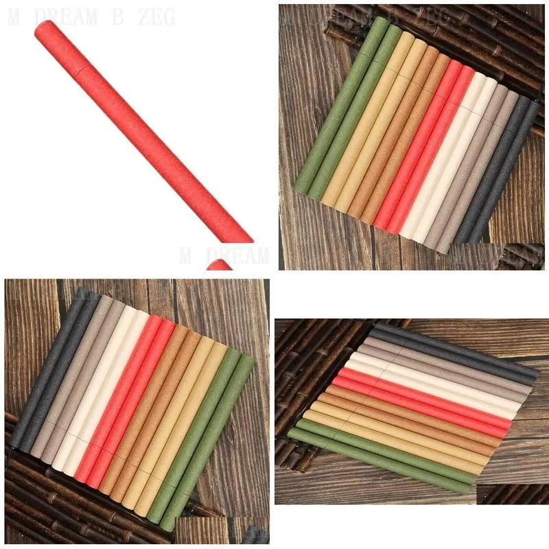 wholesale paper incense tube incense barrel small storage box for 10g joss stick convenient carrying random colors pc10477815263
