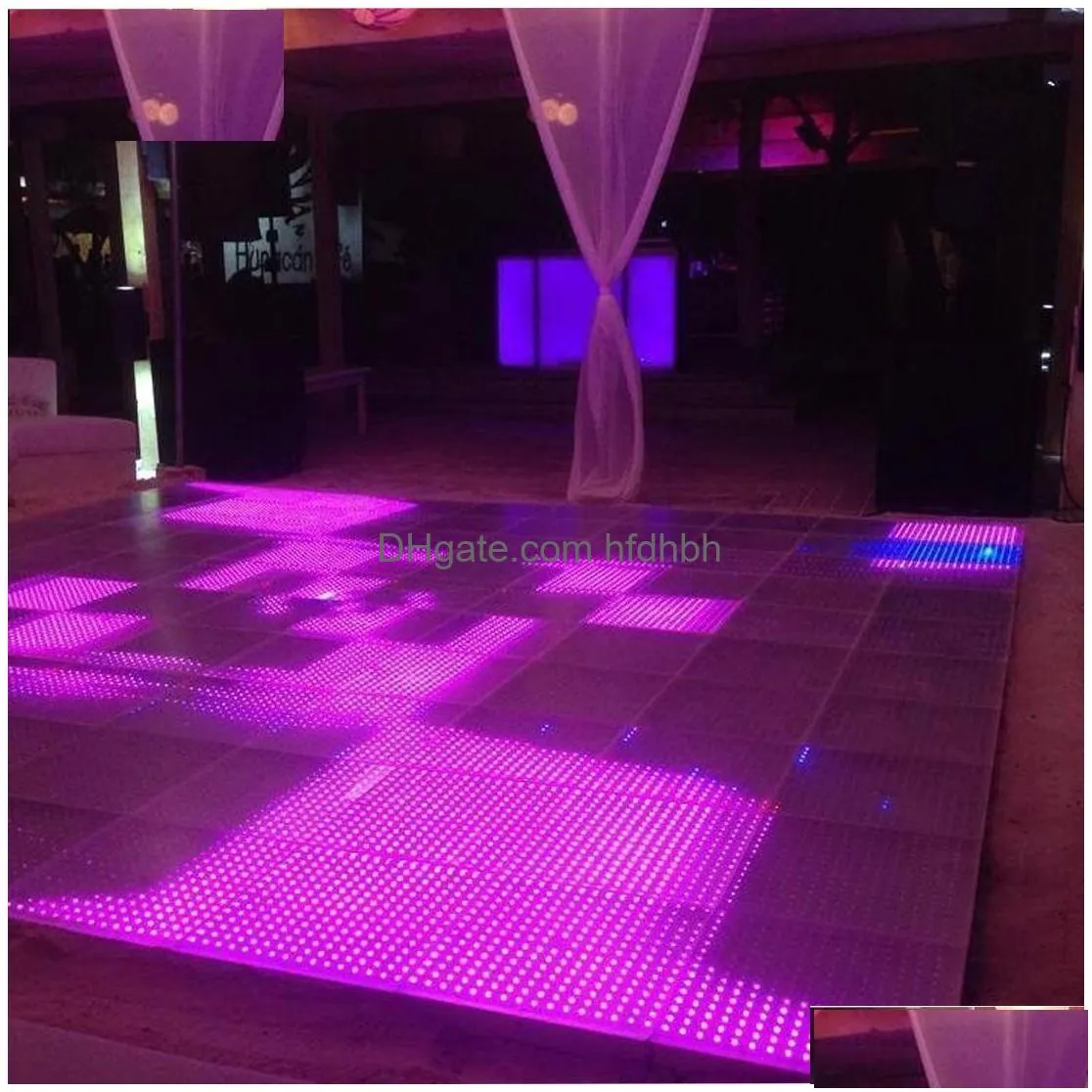225 pixel led dance floor rgb 3 in 1 dmx512 remote control tempered glass dancing floor tile 50x50cm stage light panel for wediding party disco lighting show load a