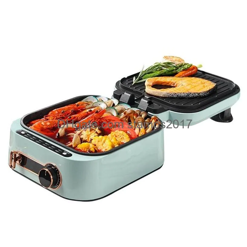 household electric bbq grill baking pan multifunctional pancake deepen double-sided heating frying pancake pan kitchen appliance