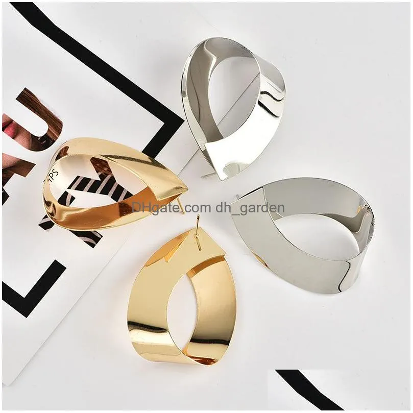 New arrival geometric big dangle earring for women punk style gold color modern earring fashion jewelry wholesale
