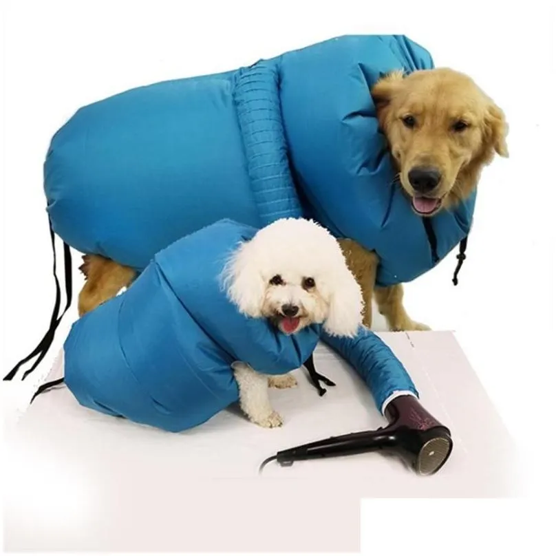 Dog Apparel S/M/L Portable Pet Drying Bag Folding Dogs Hair Dryer Blow Grooming Dry Cat Supplies Drop Delivery Dhccu