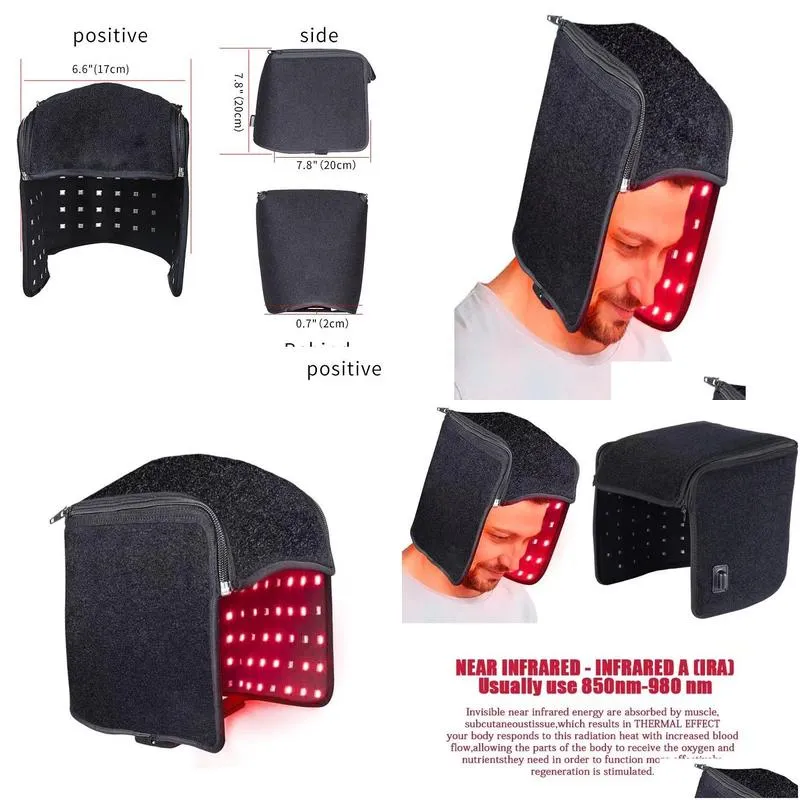 red light therapy helmet hair growth hat infrared device for hair loss treatment3332635