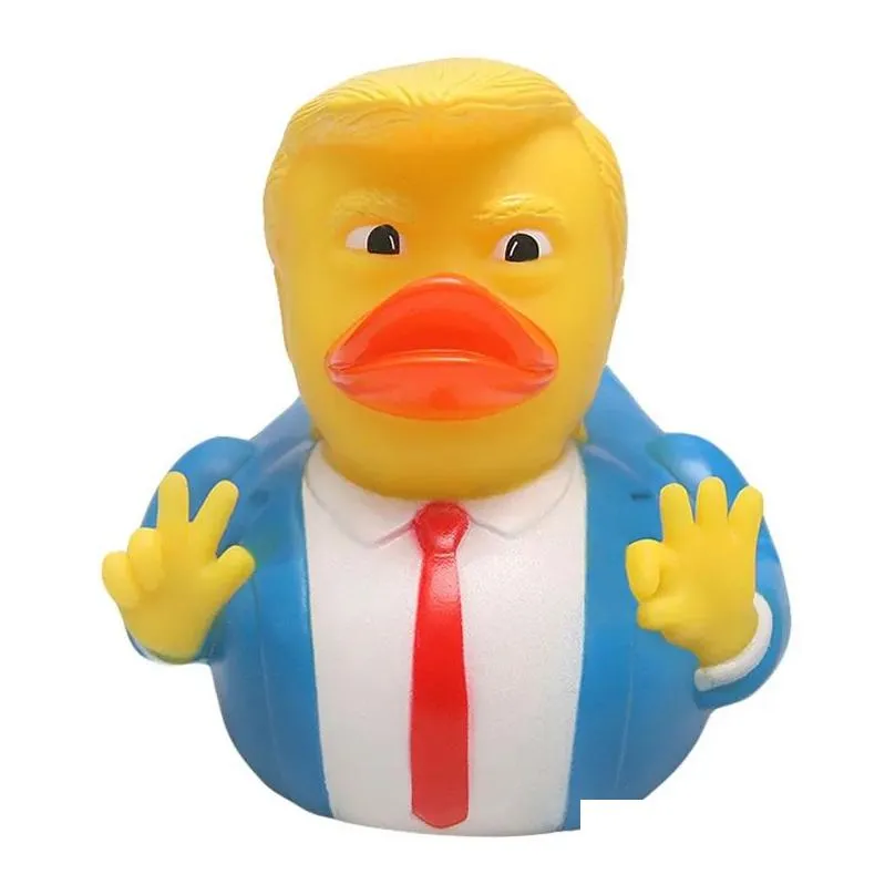 trump rubber duck baby bath floating water toy duck cute pvc ducks funny duck toys for kids gift party favor1.30