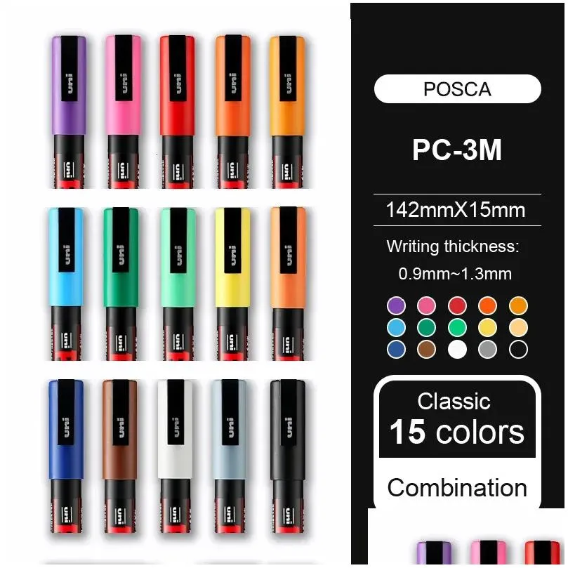 wholesale wholesale markers uni posca marker pen full set pc- advertising poster graffiti note pen painting hand-painted art supplies rotualdores manga