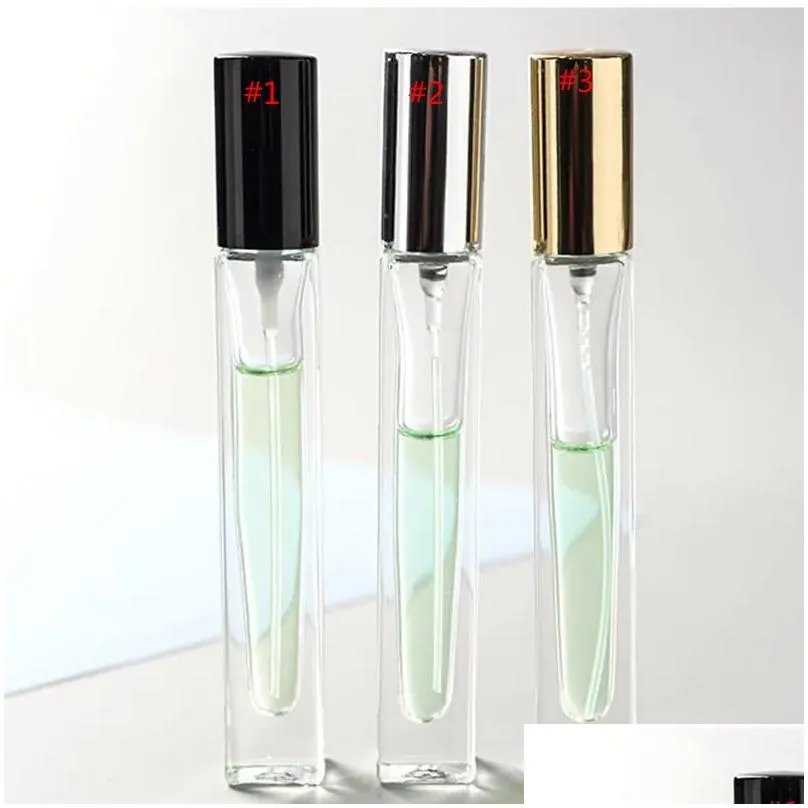 wholesale 10ml glass clear spray bottle mini square perfume bottle outdoors portable empty cosmetic bottles