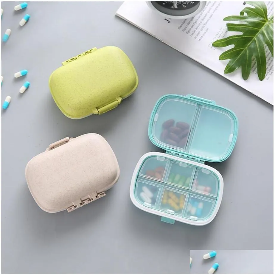 Storage Boxes & Bins 8 Grids Portable Travel Pill Case With Cutter Organizer Medicine Storage Container Tablet Box Plastic Drop Delive Dhlef