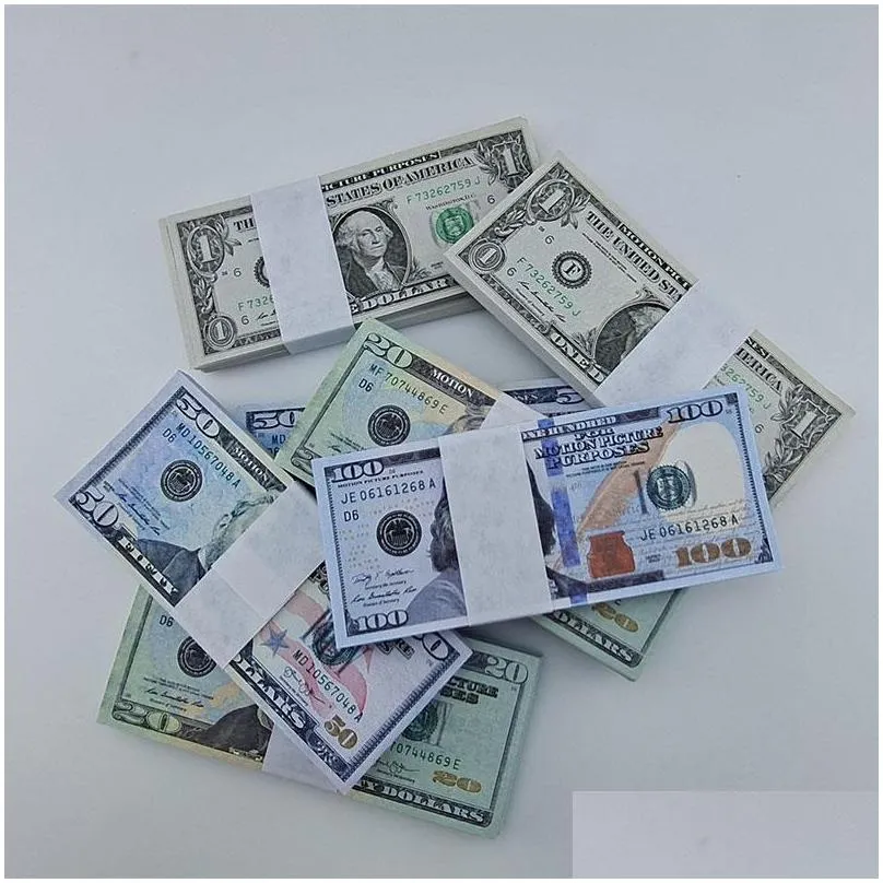 Other Festive & Party Supplies 50% Size Movie Props Party Game Dollar  Counterfeit Currency 1 5 10 20 50 100 Face Value Of Us Doll Dh1Lz