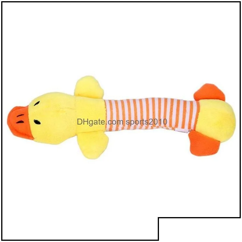 Dog Toys & Chews Dog Toys Chews Cute Pet Cat P Squeak Sound Funny Fleece Durability Chew Molar Toy Fit For All Pets Elephant Duck Pig Dh4Ni