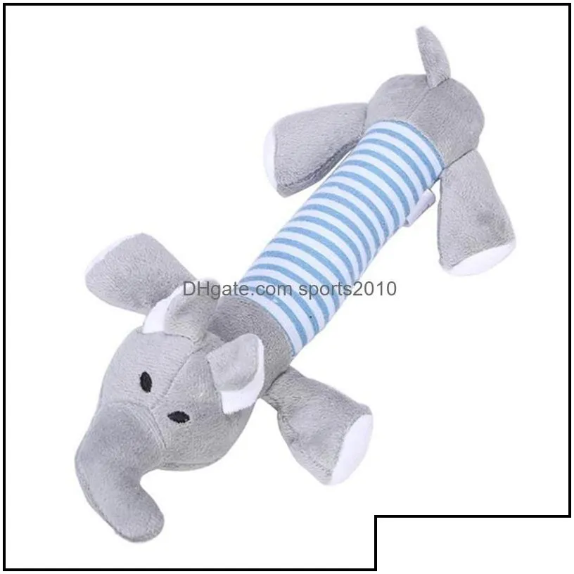 Dog Toys & Chews Dog Toys Chews Cute Pet Cat P Squeak Sound Funny Fleece Durability Chew Molar Toy Fit For All Pets Elephant Duck Pig Dh4Ni