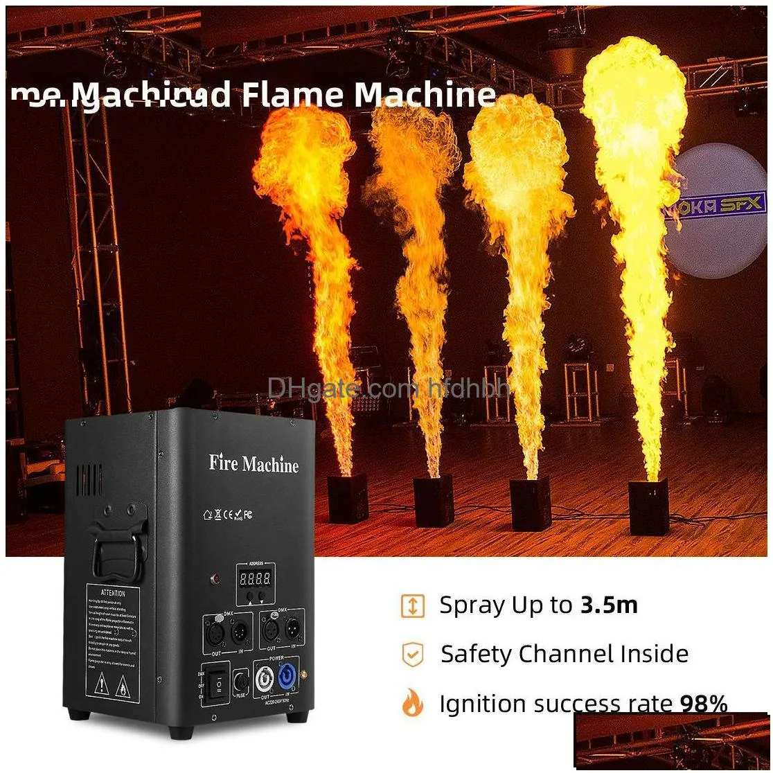 one head flame machine stage lighting spray 1- dmx flame genius safety channel fire projector for nightclub party dj