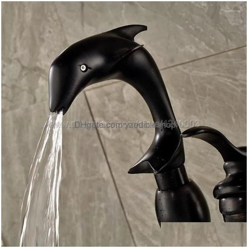 kitchen faucets oil rubbed bronze  shape bathroom basin faucet single handle deck mount vessel sink mixer tap knf032