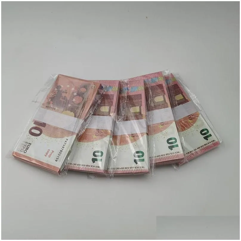 Other Festive & Party Supplies 3 Pack Party Supplies Fake Money Banknote 10 20 50 100 200 Euros Realistic Pound Toy Bar Props Copy Cur Dh4Is