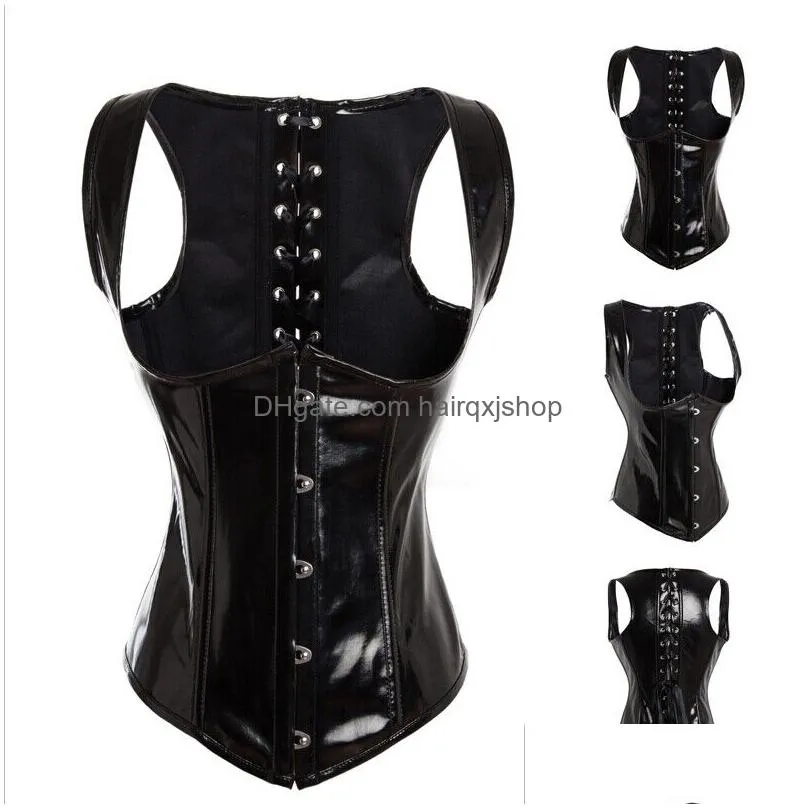 Waist & Tummy Shaper Top Plus Size Corselet New Ladies Slimming Y Pvc Lingerie Plastic Steel Boned Corset Wide Underbust Waist Belt Co Dhrjk