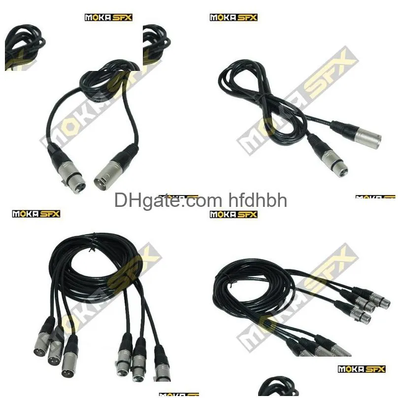  10 pcs/lot 2 meter length 3 pin signal connection dmx cable high speed metal material for stage/ddj/party