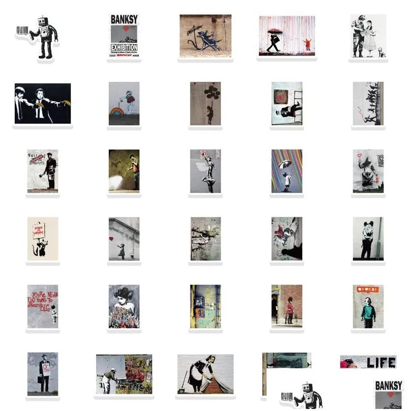 67pcs british street art banksy stickers graffiti diy car bike travel luggage phone laptop waterproof graffiti sticker kid toy4876191