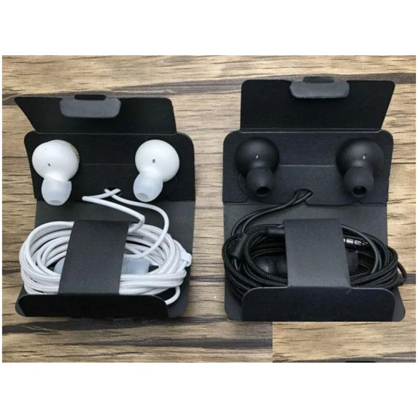 oem quality in-ear earphones 3.5mm stereo headset earbuds headphone with remote control mic for samsung s10 s9 s10e s8 box package