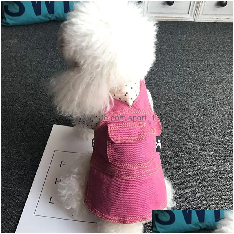 denim dog clothes pet dress clothing for dogs skirt sling dog dress winter puppy pet clothes for dogs pets clothing ropa perro lj2279e