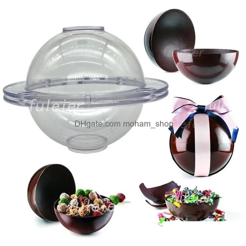 3d big sphere polycarbonate chocolate mold ball molds for baking making chocolate bomb cake jelly dome mousse confectionery 220518273a