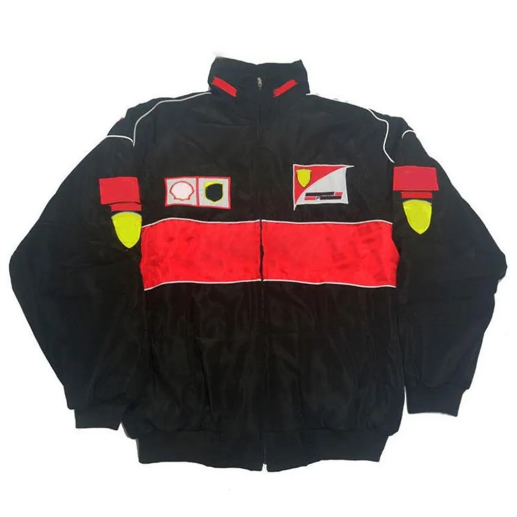 f1 team jacket racing jersey null men`s cycling pure cotton autumn and winter full embroidery nul l uniforms