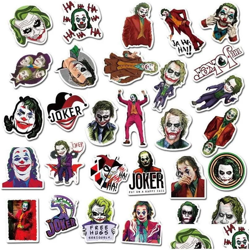 50pcs/lot the joker sticker graffiti stickers for diy luggage laptop skateboard motorcycle bicycle stickers