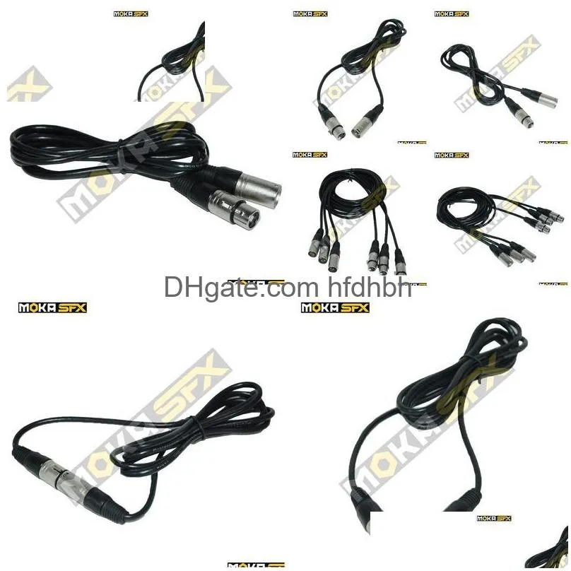  10 pcs/lot 2 meter length 3 pin signal connection dmx cable high speed metal material for stage/ddj/party