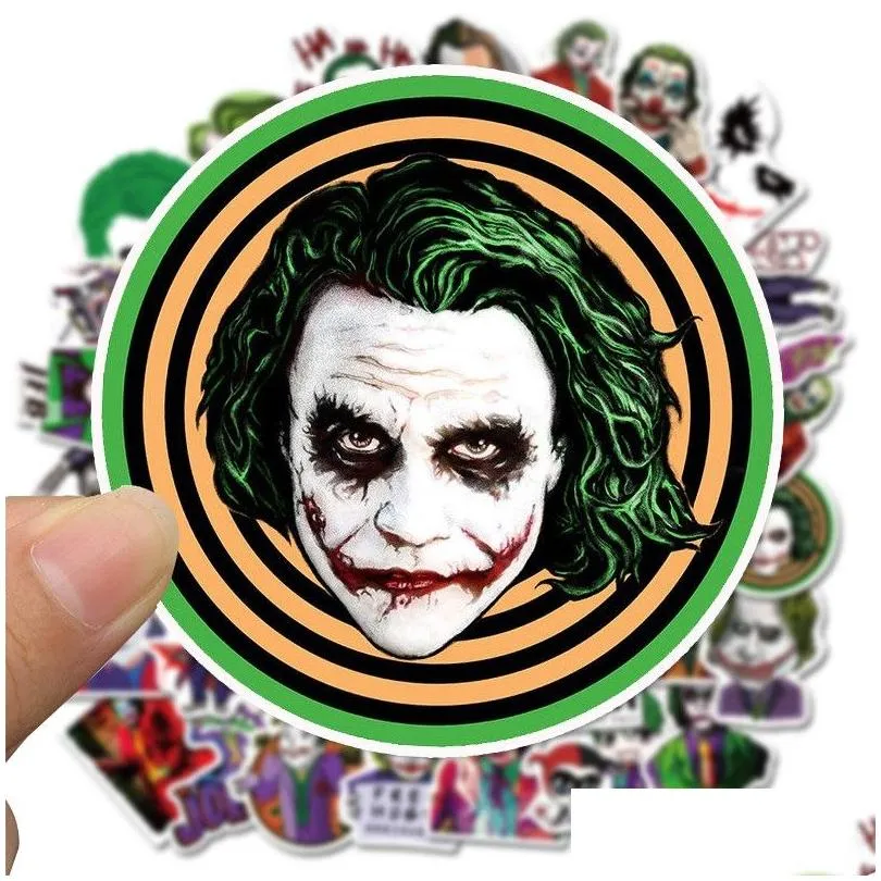 50pcs/lot the joker sticker graffiti stickers for diy luggage laptop skateboard motorcycle bicycle stickers