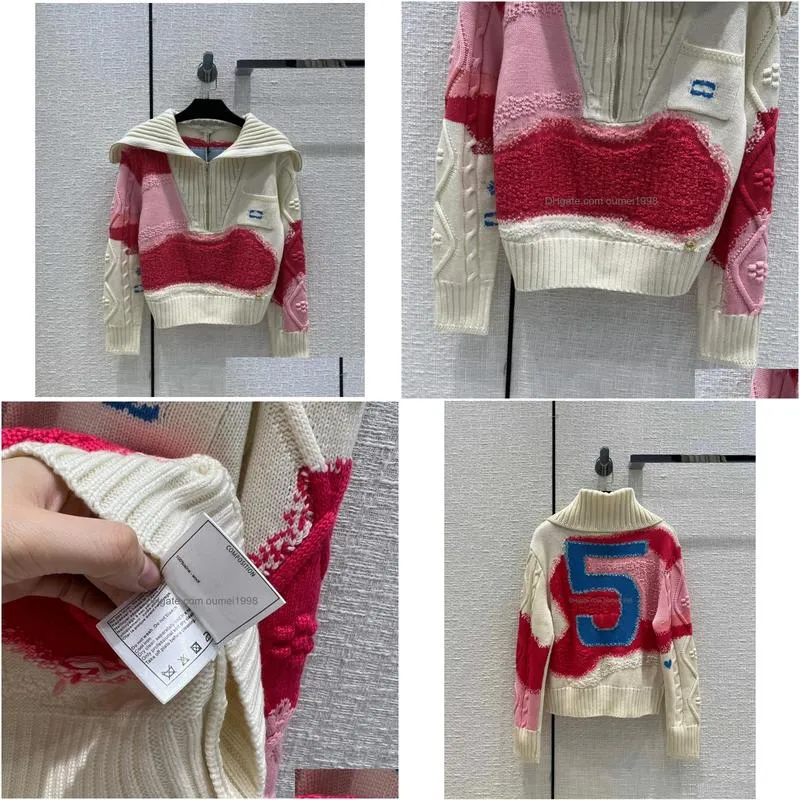 Women`S Sweaters Women039S Sweaters Luxury Designer Designed Ski Series New Half Zipper Sweaterr6656270 Drop Delivery Apparel Women`S Dhjmh